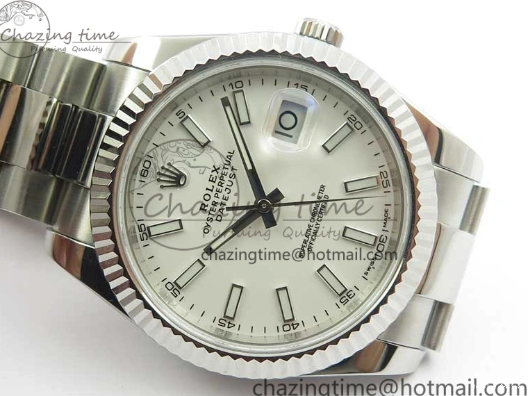 0130 DateJust 126334 SS Noob 1:1 904L Best Edition White Dial Stick Markers on Oyster Bracelet A MultiPurpose 3172